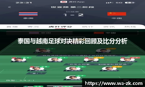 泰国与越南足球对决精彩回顾及比分分析